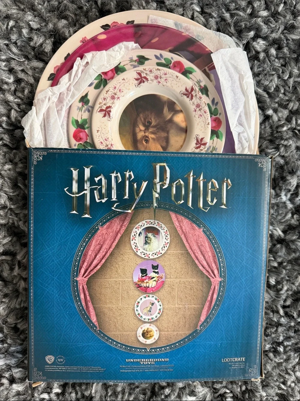 Warner Bros. Harry Potter Collectable Plate Set - Blue & Pink Packaging